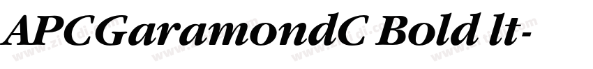 APCGaramondC Bold lt字体转换